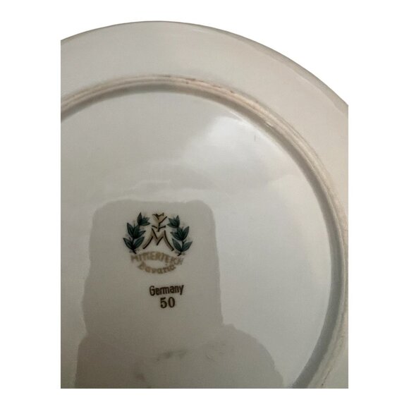 Set Of 6 Mitterteich Bavaria Germany Fruit Plates 7.5" Dia. Gold Trim - Picture 4 of 11
